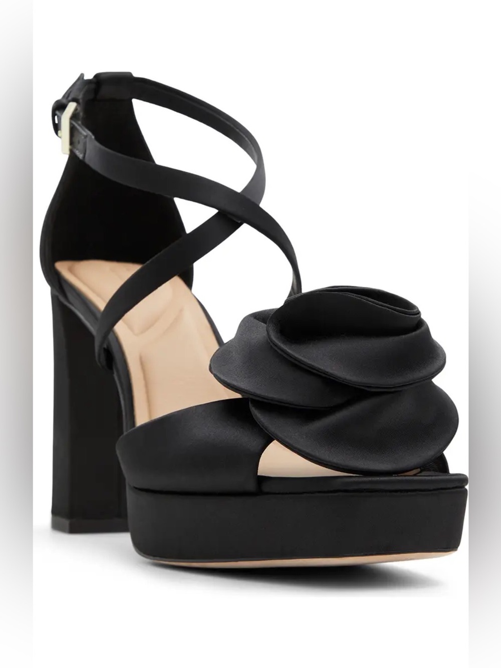 Ted Baker Women's Maddy Rose Heeled Sandal, Black Overflow, 40 - 10